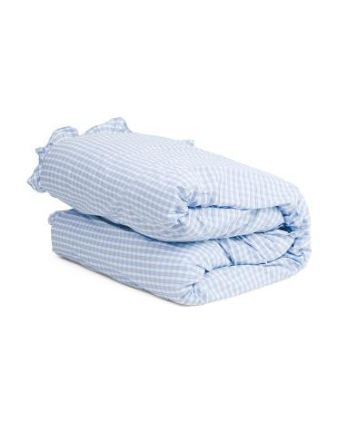 Cotton Seersucker Ruffled Comforter Set | TJ Maxx