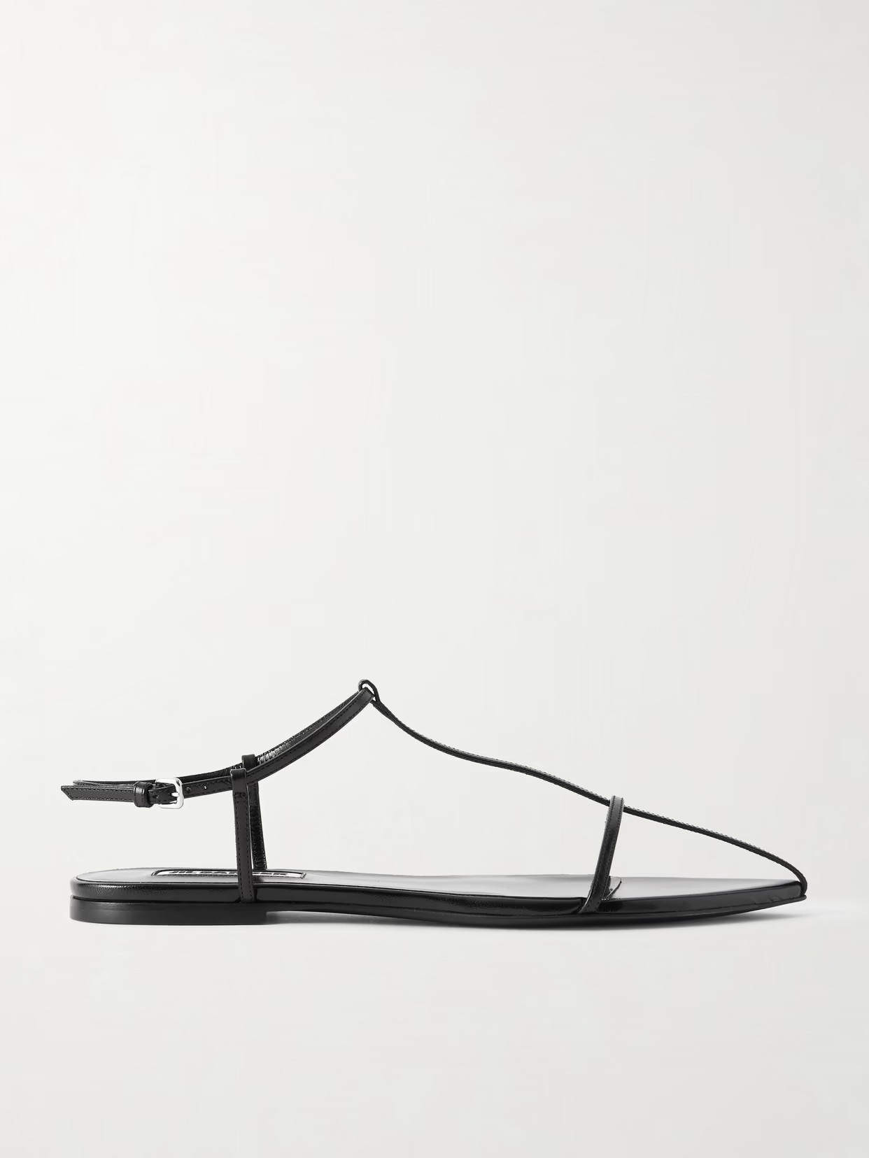 Jil Sander - Leather Point-toe Sandals - Black | NET-A-PORTER (US)