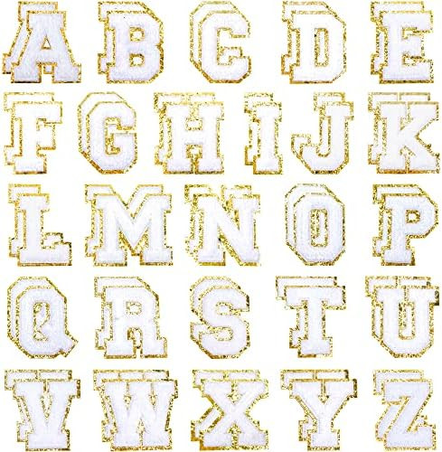 52 Pack Letter A-Z Iron On Repair Patches Applique Patches Sewing Clothing Badges with Glitters B... | Amazon (US)