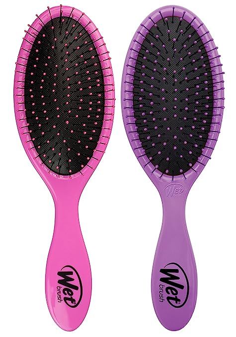 Wet Brush 2 Piece Original Detangler Hair Brush, Pink and Purple | Amazon (US)