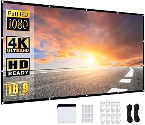 NMEPLAD Projector Screen 84INCH,Portable Movie Screen for Outdoor Indoor,4K 16:9 HD Foldable Wrin... | Amazon (US)
