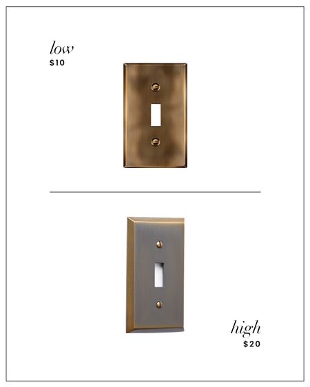 Brass switch plate covers in antique brass- I like a darker patina. Two of my top picks for different budgets, with a classic beveled edge! These are always an easy home upgrade. 

#LTKunder50 #LTKhome #LTKsalealert