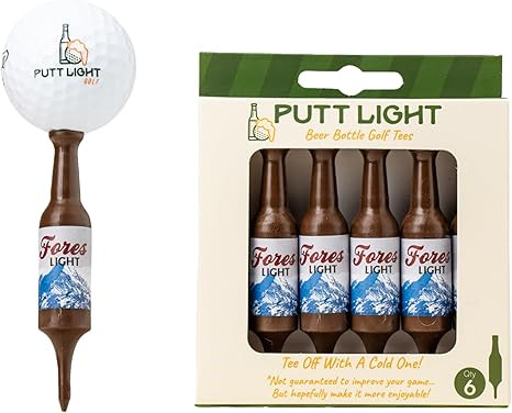 Beer Bottle Golf Tees, Virtually Unbreakable and Recyclable Plastic Golf Tee 6 Pack, Golf Gift fo... | Amazon (US)