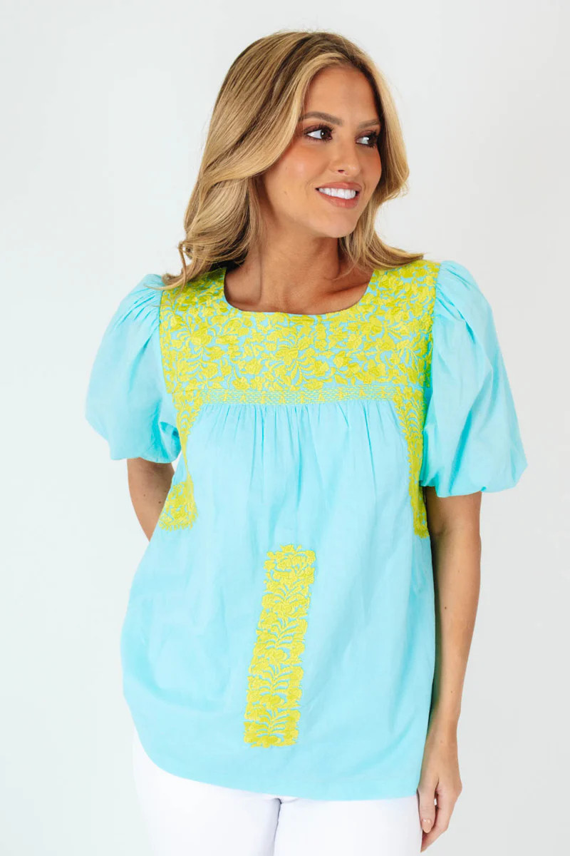 The Cove Top - Aqua | The Impeccable Pig