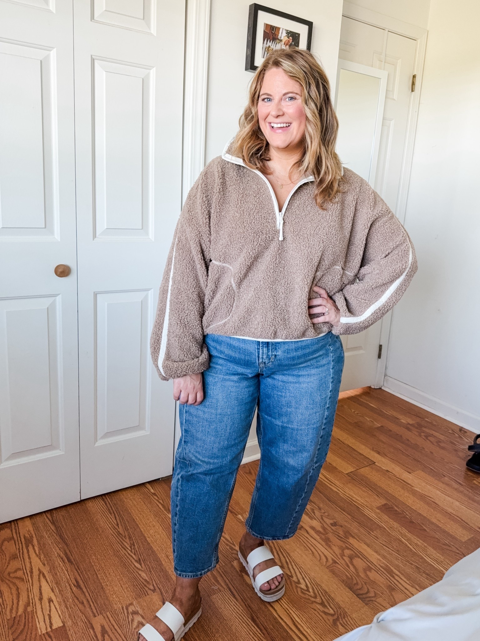 This Sherpa is sooo soft! Wearing an XL petite and a 14 petite in the barrel jeans.  



#LTKSaleAlert #LTKSeasonal #LTKMidsize
