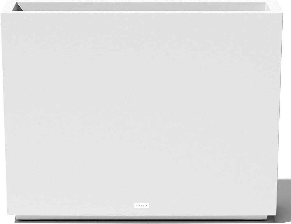 Veradek Span Plastic Box Series Planter - Tall Rectangular, White, All-Weather Resistant, Removab... | Amazon (US)