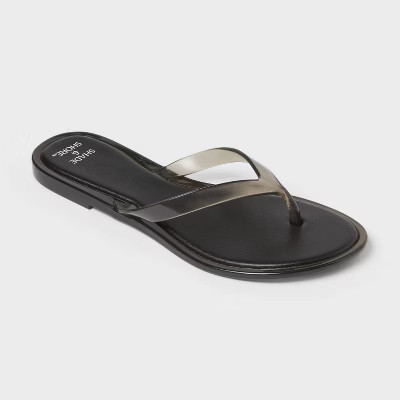 Women’s Azalea Sandals with Memory Foam Insole - Shade & Shore™ Black 12 | Target