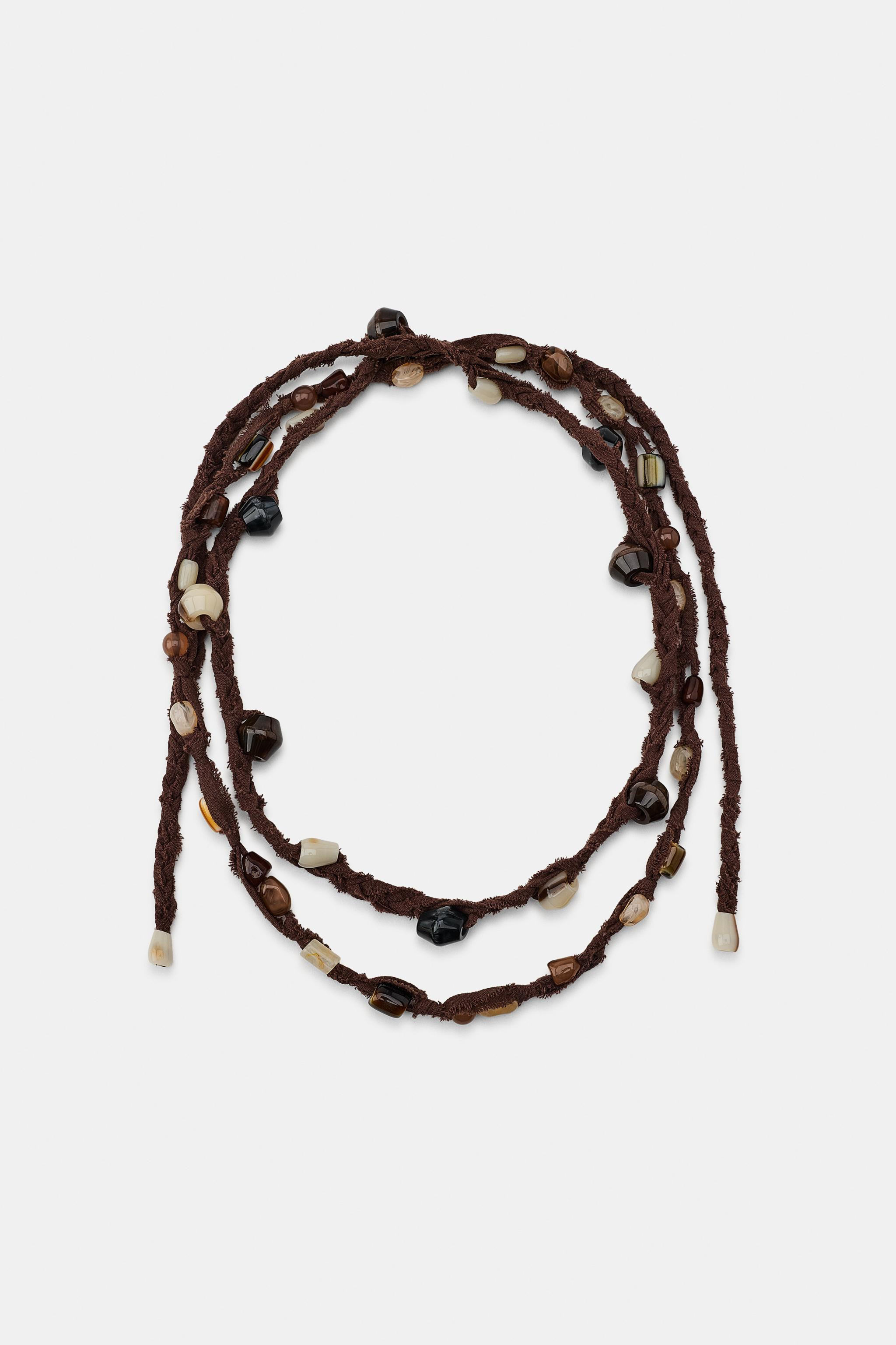 DOUBLE CORD BELT WITH RESIN PIECES | Zara US