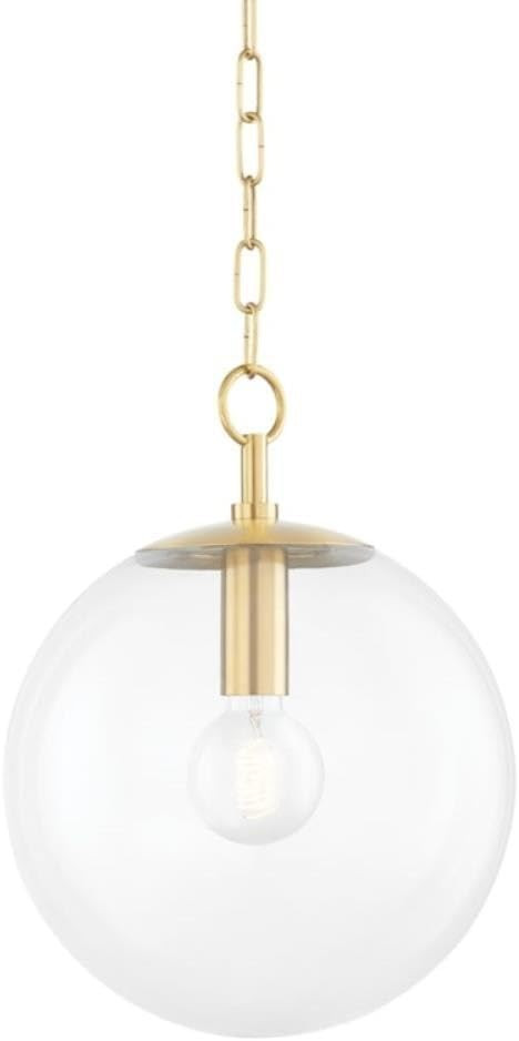 Mitzi H609701S-AGB Juliana - 1 Light Pendant 15.25 inches Tall and 11.5 inches Wide - Aged Brass | Amazon (US)