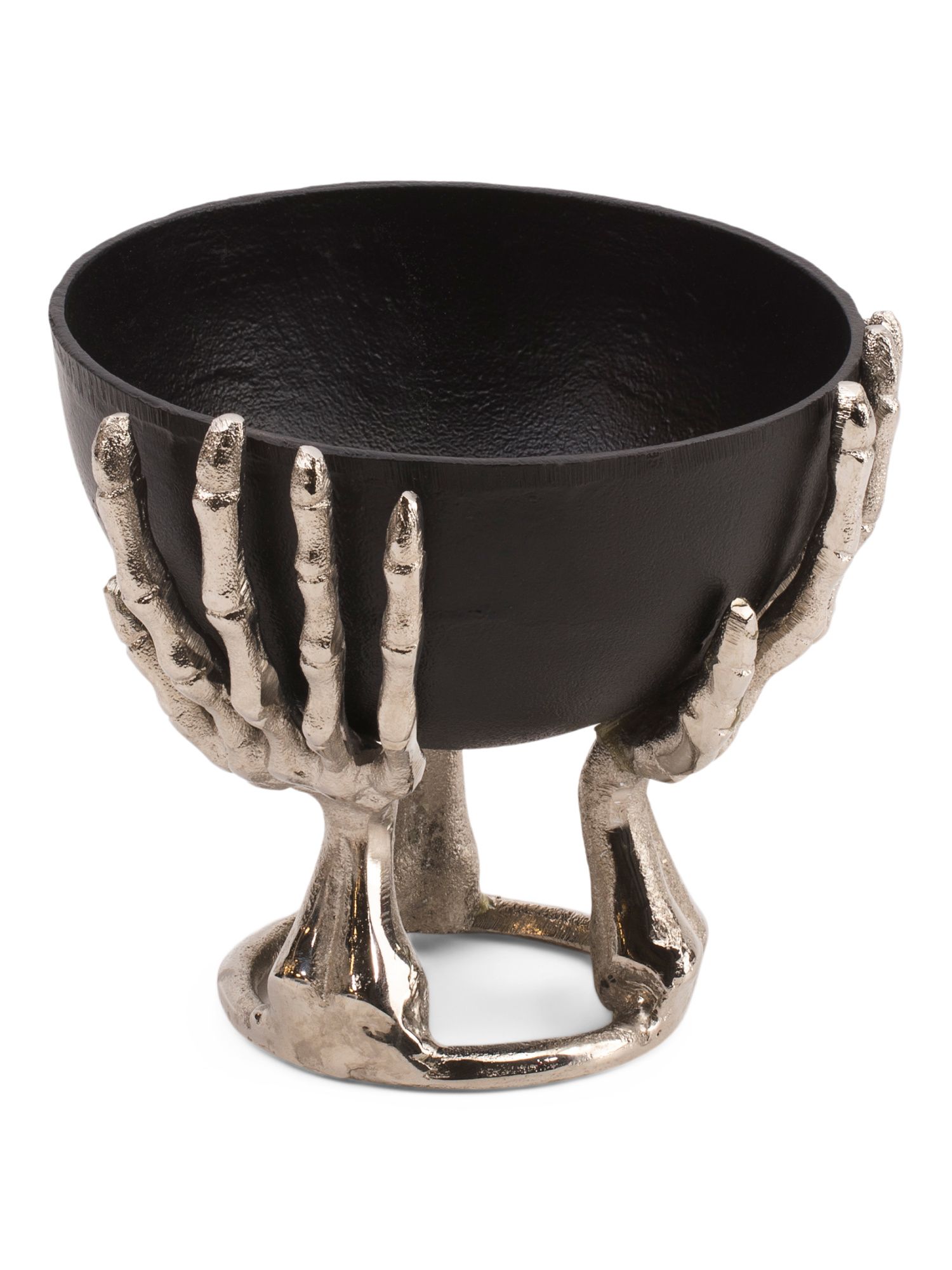 Skeleton Hands Holding Metal Bowl | TJ Maxx