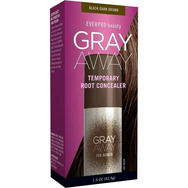 Everpro Gray Away Temporary Root Concealer, Black/Dark Brown, 1.5 Oz | Walmart (US)