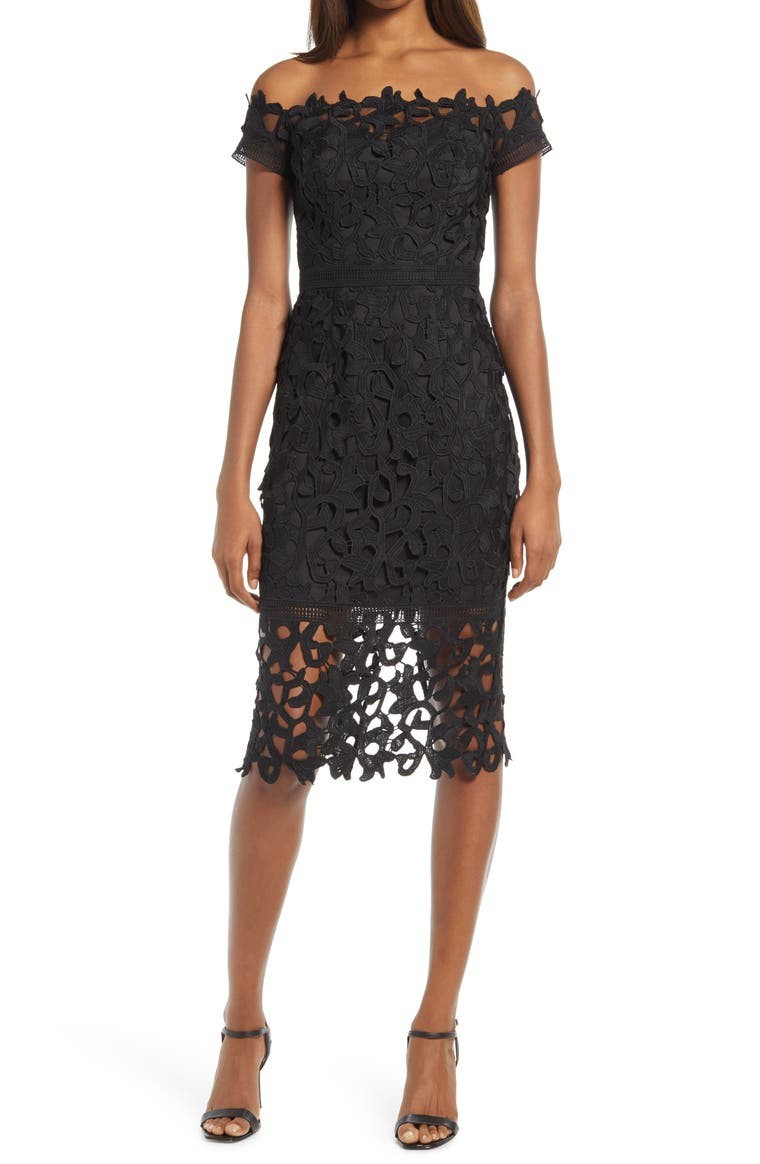 Amabella Off the Shoulder Lace Cocktail Dress | Nordstrom