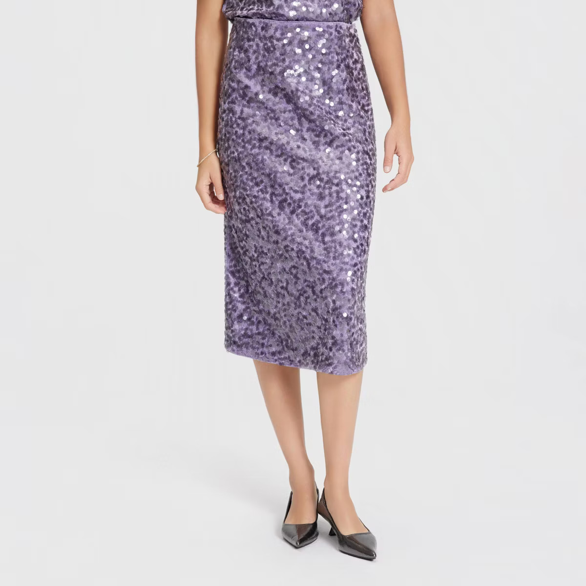 Women's Sequin Pencil Skirt - A New Day™ Burgundy | Target