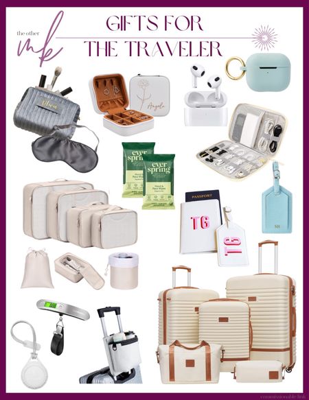 Gifts for the travel, travel essentials, gift guide for her, gifts for him, packing, luggage, custom travel gifts, packing cubes 

#LTKtravel #LTKHoliday #LTKGiftGuide