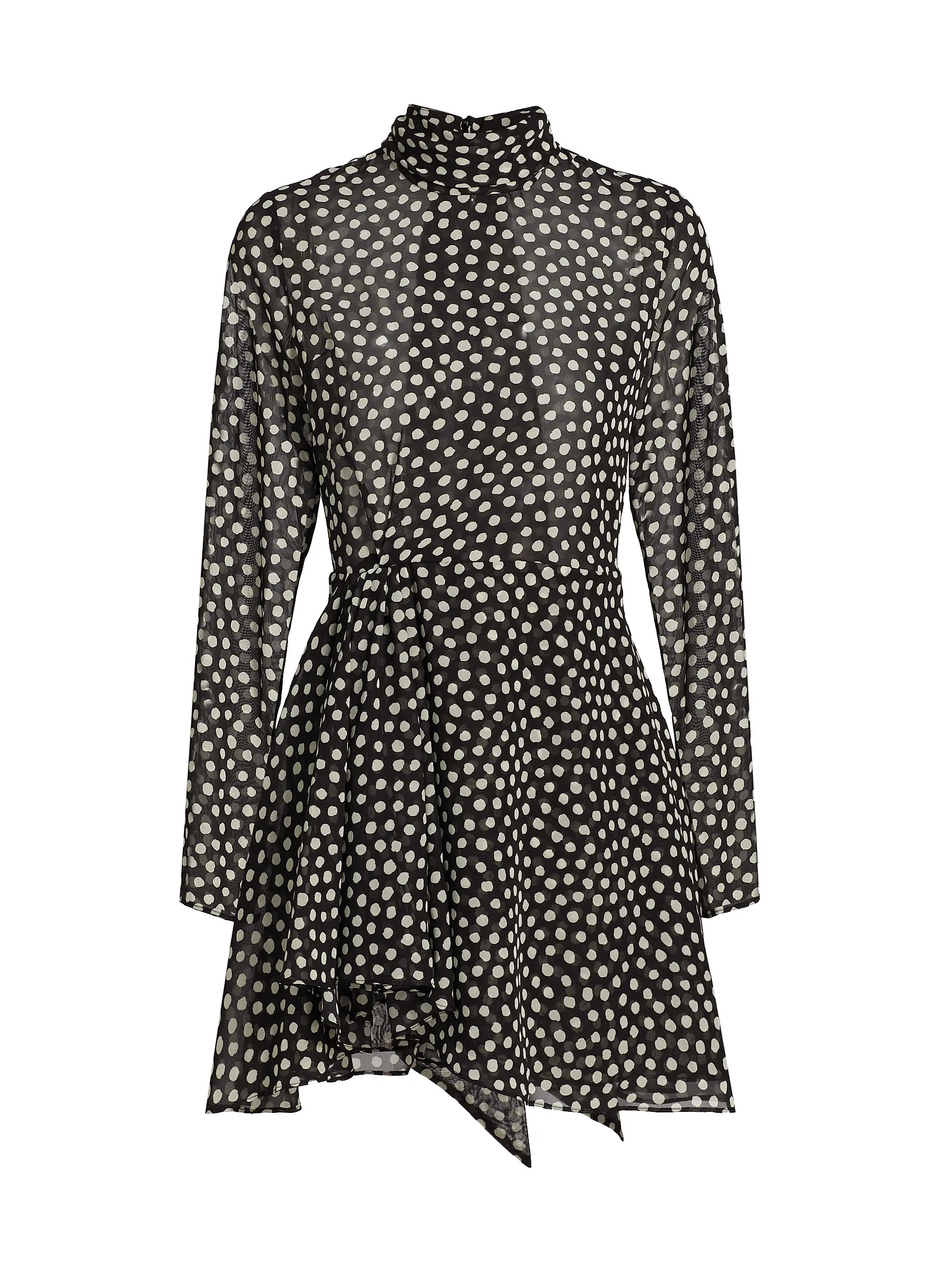 Ronny KoboCarlotta Polka Dot Tie Minidress | Saks Fifth Avenue