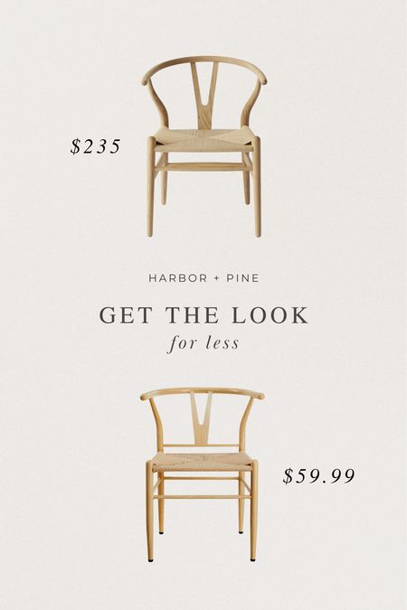 Get the look for less: Wishbone dining chairs 

#LTKhome #LTKunder100