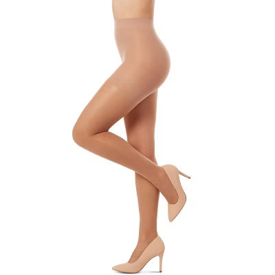 Memoi Women's Silky-Sheer 18-Denier Control-Top Fashion Pantyhose Nude S | Target