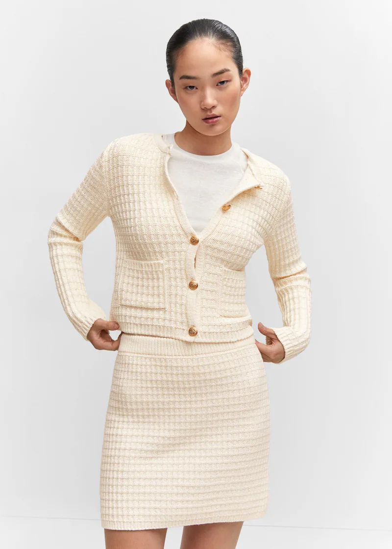 Textured knit cardigan -  Women | Mango USA | MANGO (US)