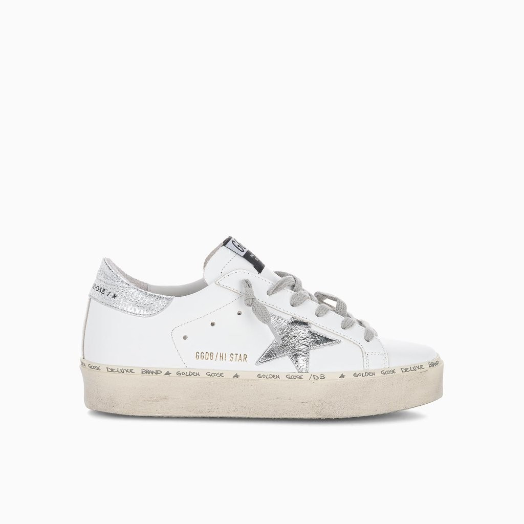 Golden Goose Deluxe Brand Hi Star Lace-Up Sneakers | Cettire Global