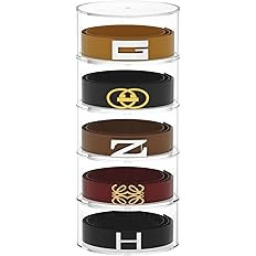 FEMELI Belt Organizer, Acrylic Display Case with 5 Layers Storage Holder for Watches, Jewelry, Ma... | Amazon (US)
