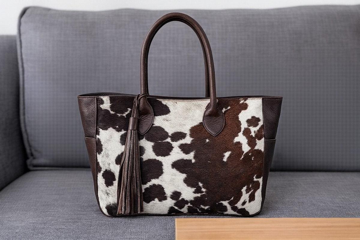 Western Cowhide Tote Bag Cow Hide Hair on Shoulder Bag Exotic Fur Handbag Purse | eBay US