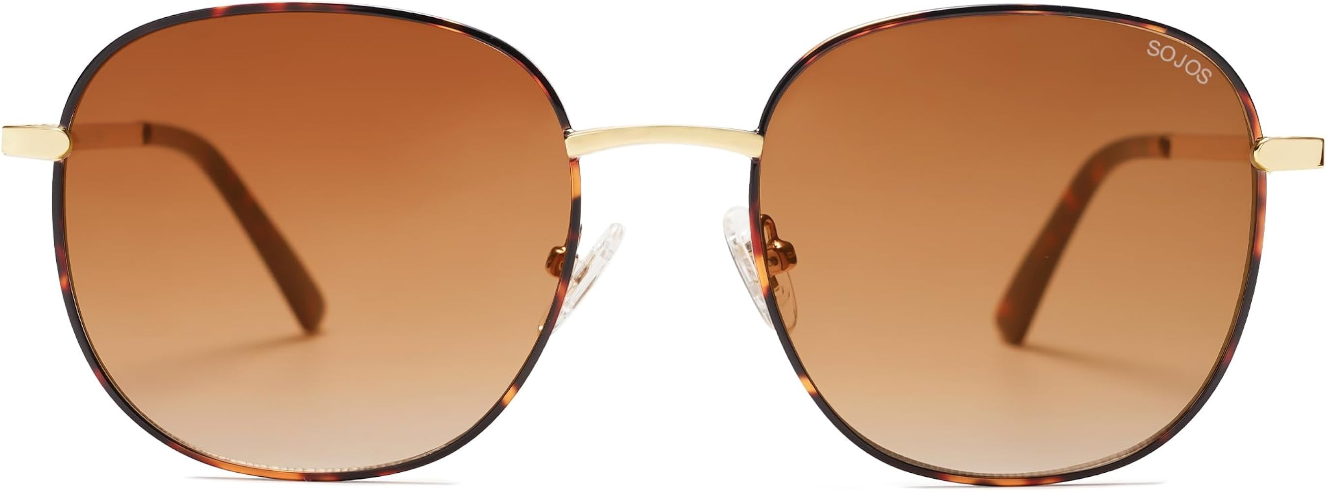 SOJOS Classic Trendy Square Sunglasses for Women Men Cute Big Frame Gold Shades SJ1137 | Amazon (US)