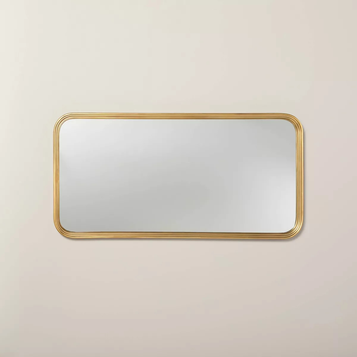 20"x40" Decorative Molding Rectangular Wall Mirror Antique Brass - Hearth & Hand™ with Magnolia | Target