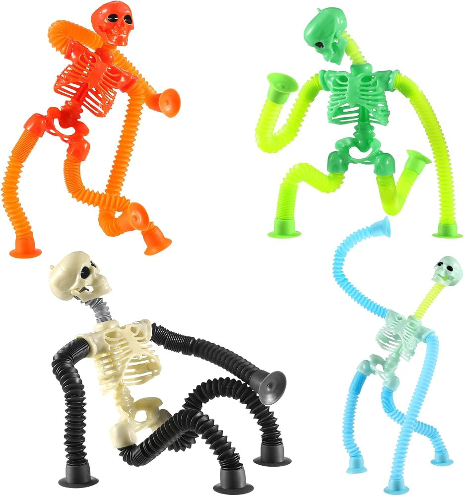 4 PCS Halloween Sensory Stretchy Fidget Toys ，Sensory Pop Tubes for Kids,Halloween Party Favors... | Amazon (US)