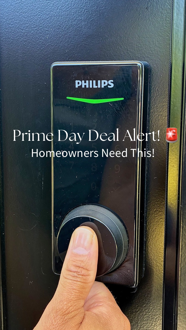 No keys. No Stress. A homeowner must!
Philips Smart lock with Built-in WiFi access. 
Easy to install and set up. 

Multiple entry/ locking options, including:
- Keypad code
- Fingerprint
- Applicatiom
- Keys

Prime Day Deal up to 38% Off!!!

#LTKHome #LTKSaleAlert