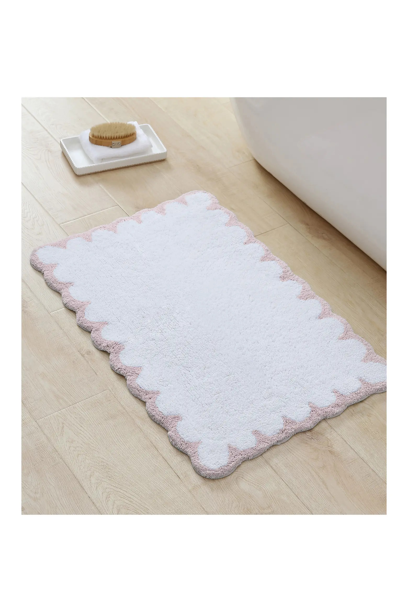Scallop Detail Cotton Bath Mat | Nordstrom | Nordstrom