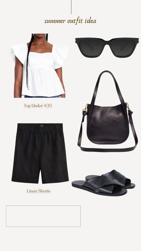 Summer Outfit Idea - Modest fashion - linen shorts - leather bag 

#LTKStyleTip