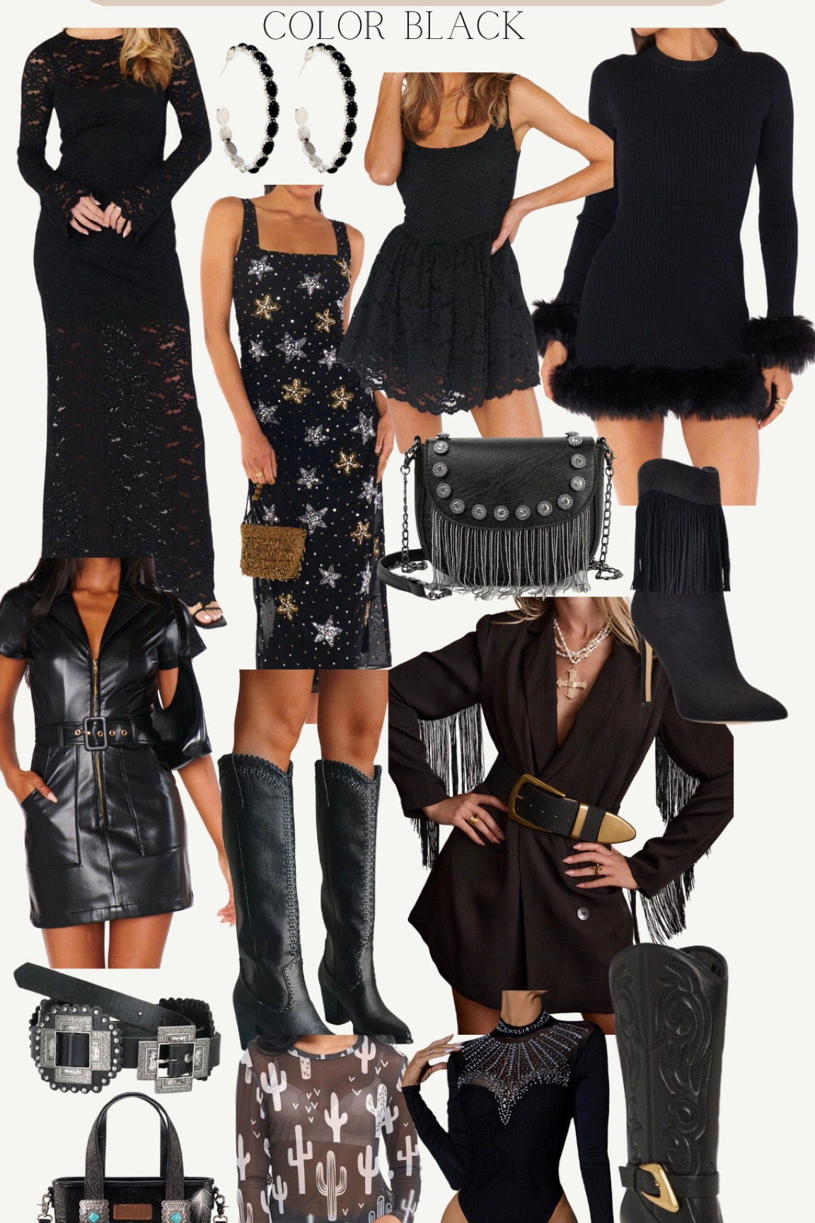 What’s trending ? Black - NFR fashion - holiday outfits 

#LTKStyleTip #LTKFindsUnder100 #LTKFindsUnder50