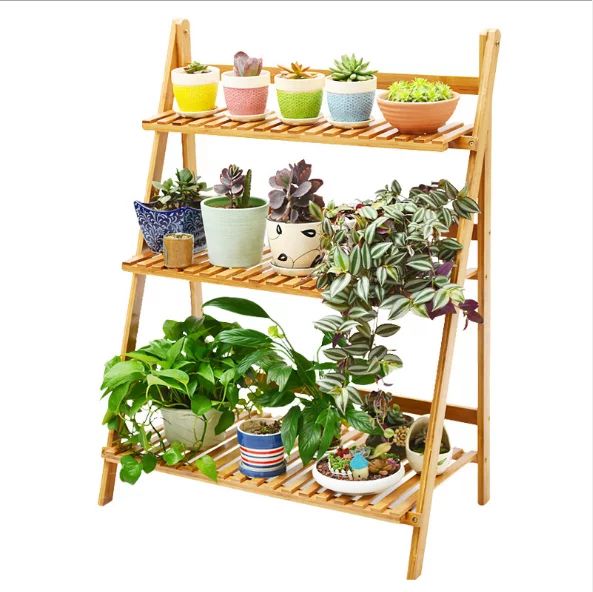3-Tier Flower Plant Pot Rack Stand Multi Layer Foldable Flower Display Shelf Indoor Outdoor Plant... | Walmart (US)