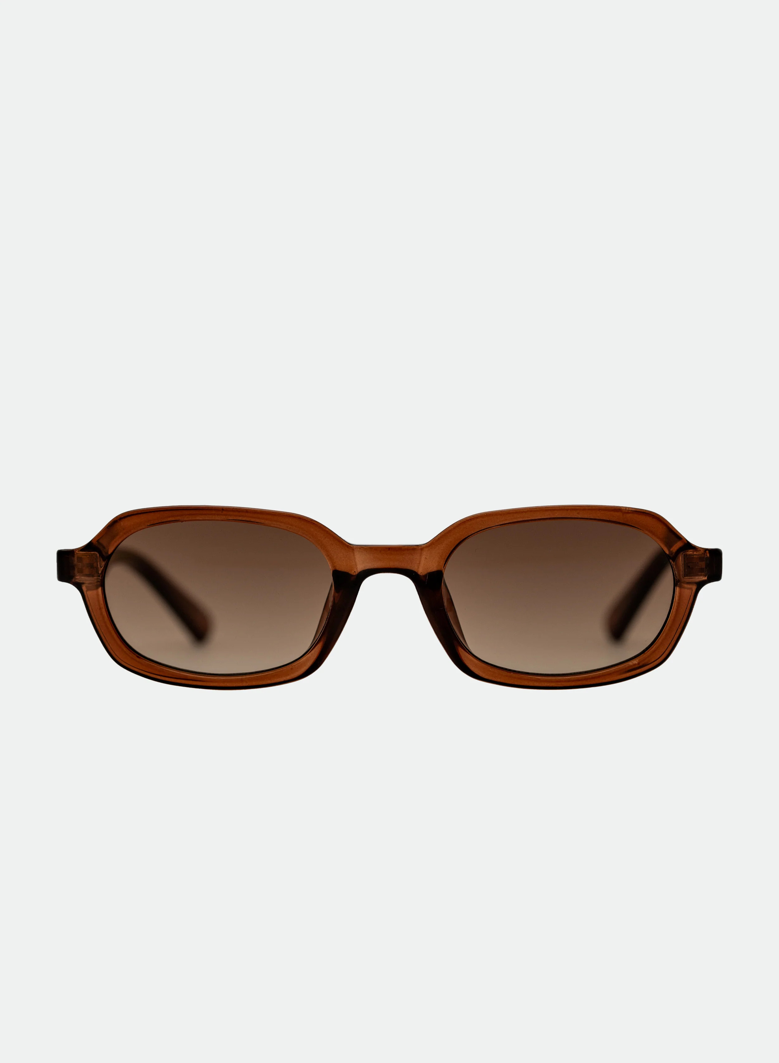 Abby Maple Hexagon Sunglasses – Green Lens | Otra Eyewear