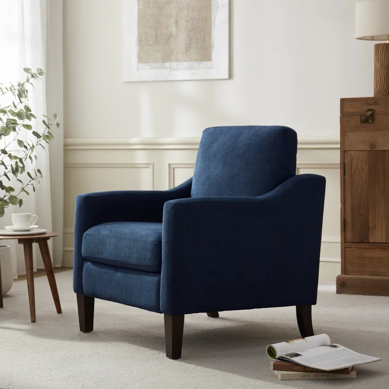 Armchair With Solid Wood Legs | Wayfair North America