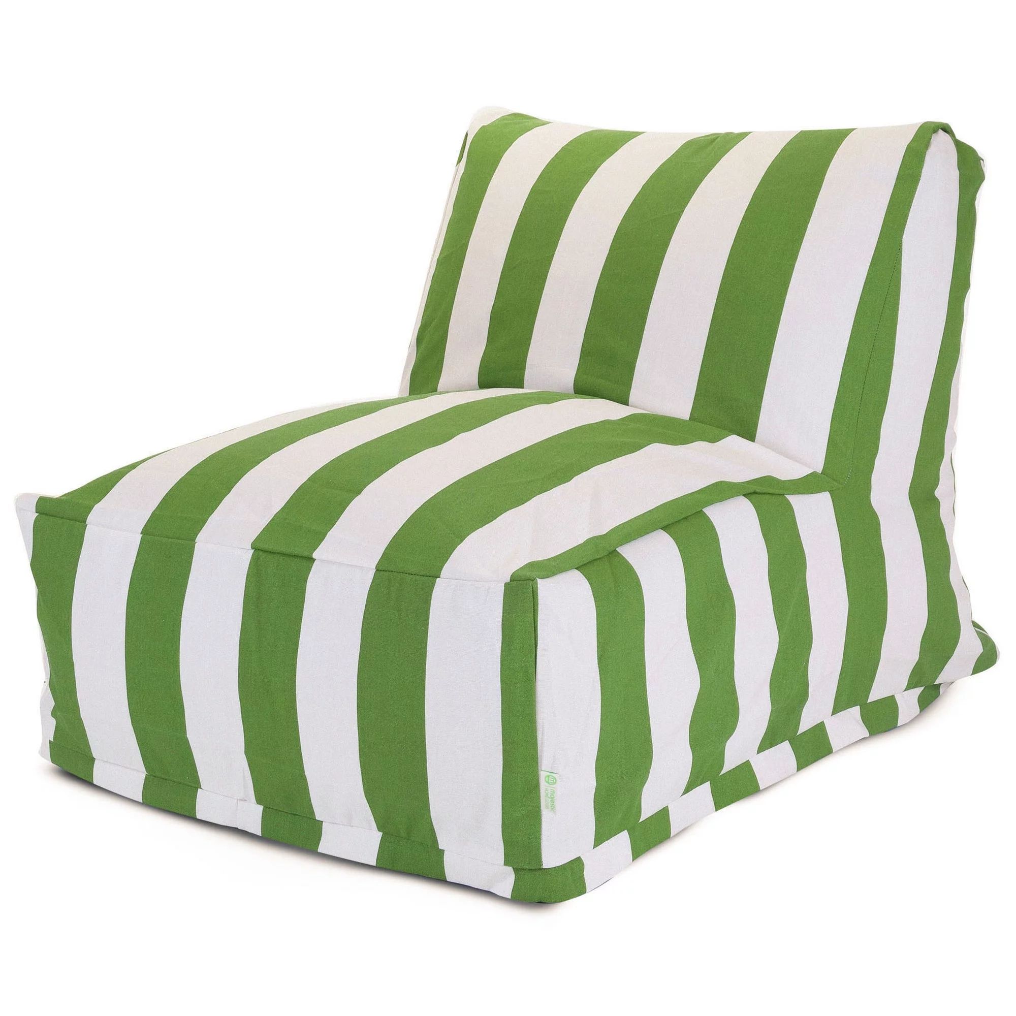 Majestic Home Goods Indoor Outdoor Sage Vertical Stripe Chair Lounger Bean Bag 36 in L x 27 in W ... | Walmart (US)