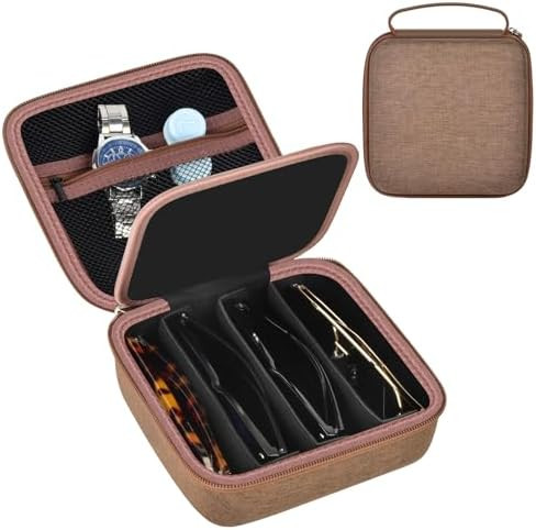 Travel Sunglass Organizer Case for Quay Polarized Sunglasses Men Women, Trendy Glasses Storage Bo... | Amazon (US)
