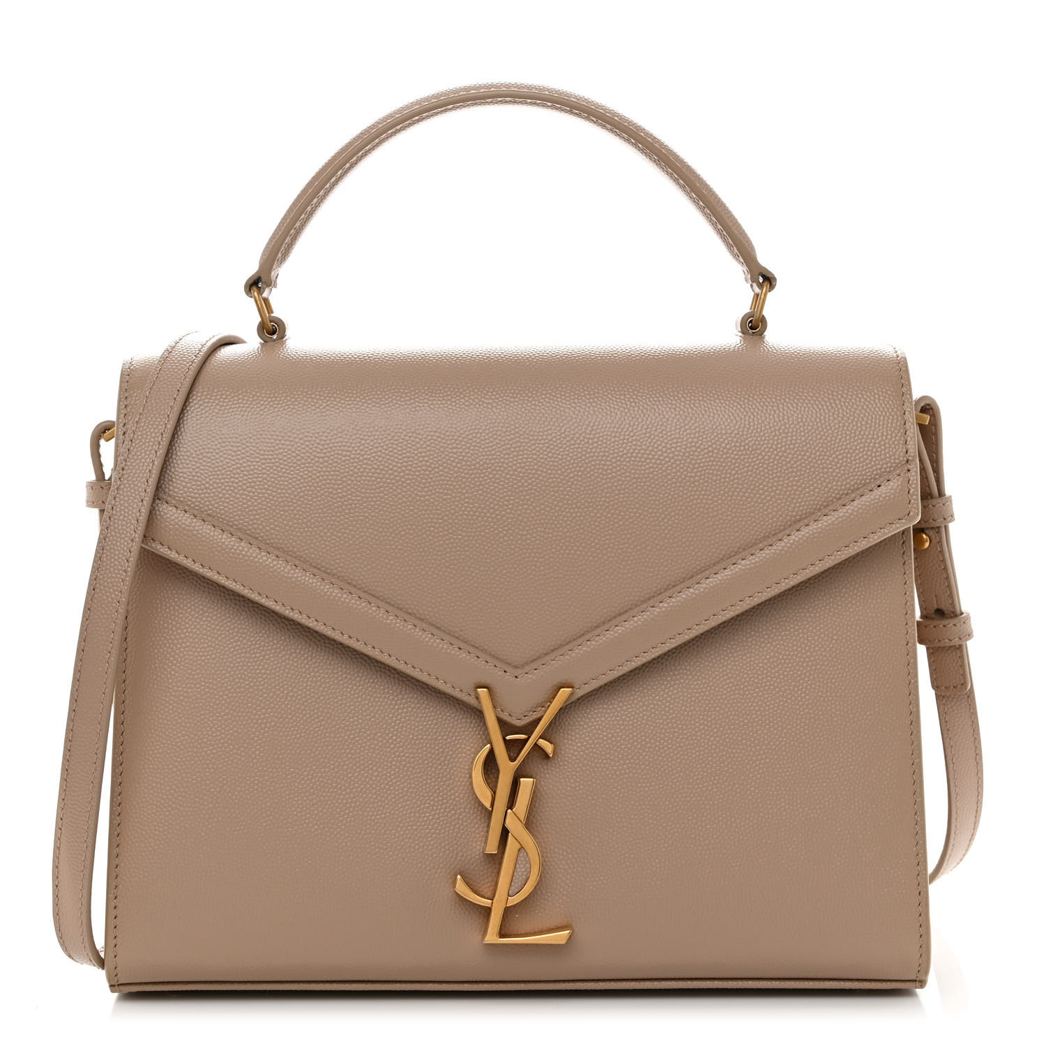 Grain de Poudre Medium Classic Monogram Cassandra Top Handle Dark Beige | FASHIONPHILE (US)