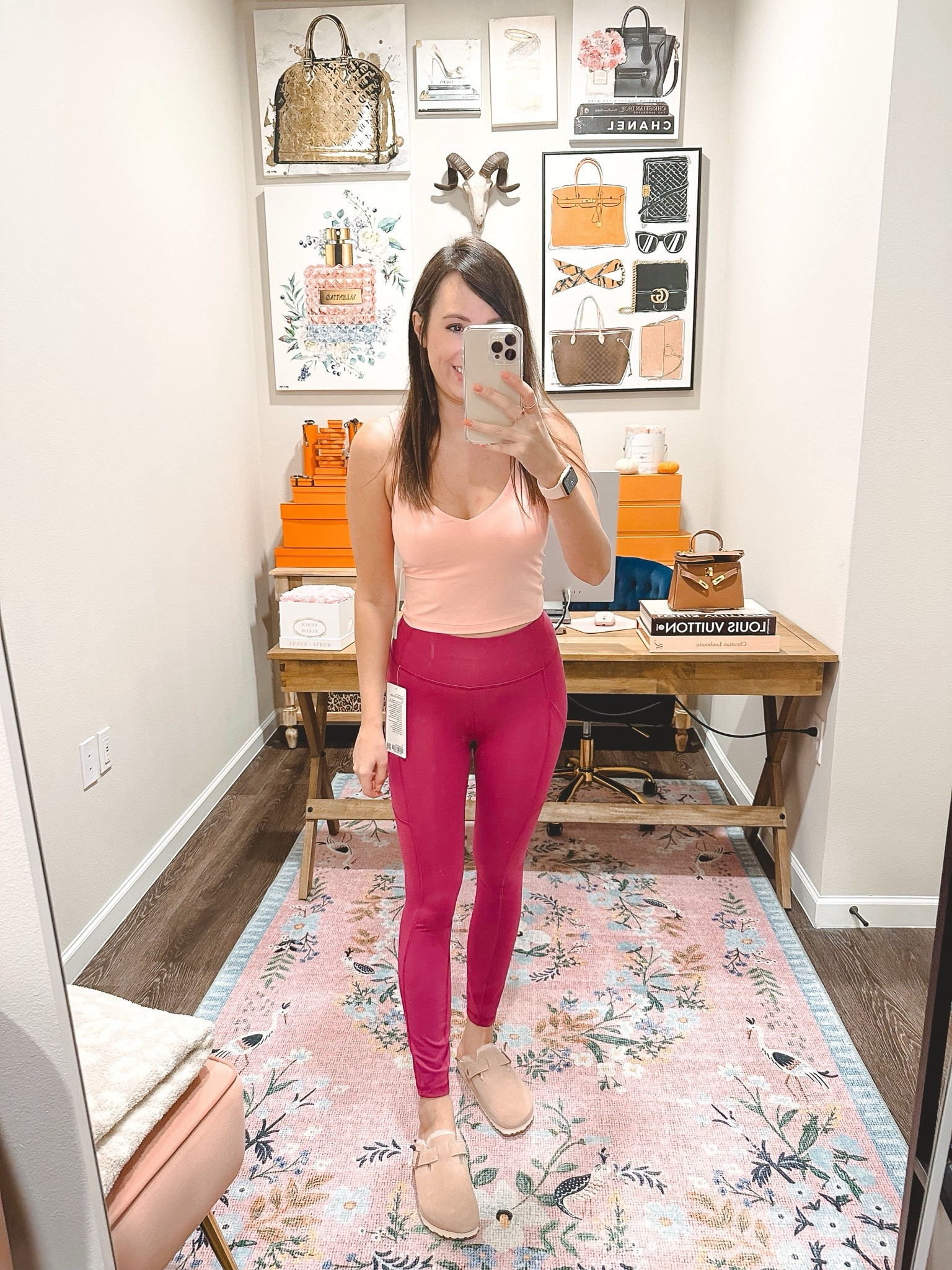 Lululemon align tank in dew pink (size 8) with invigorate leggings in magenta purple (size 4) with Birkenstock Boston clogs 



#LTKFitness #LTKStyleTip #LTKSeasonal