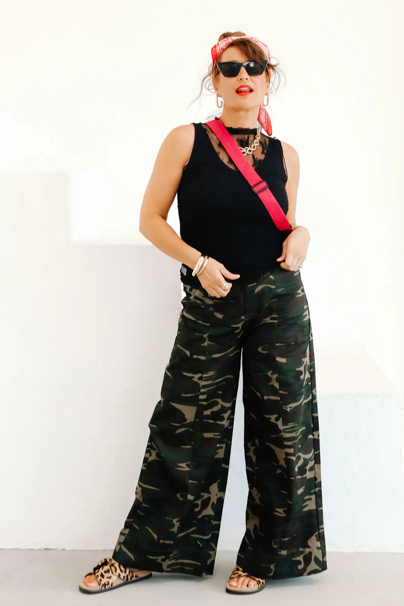 See You There Camo Wide Leg Pant Camo / Medium | The Willow Tree