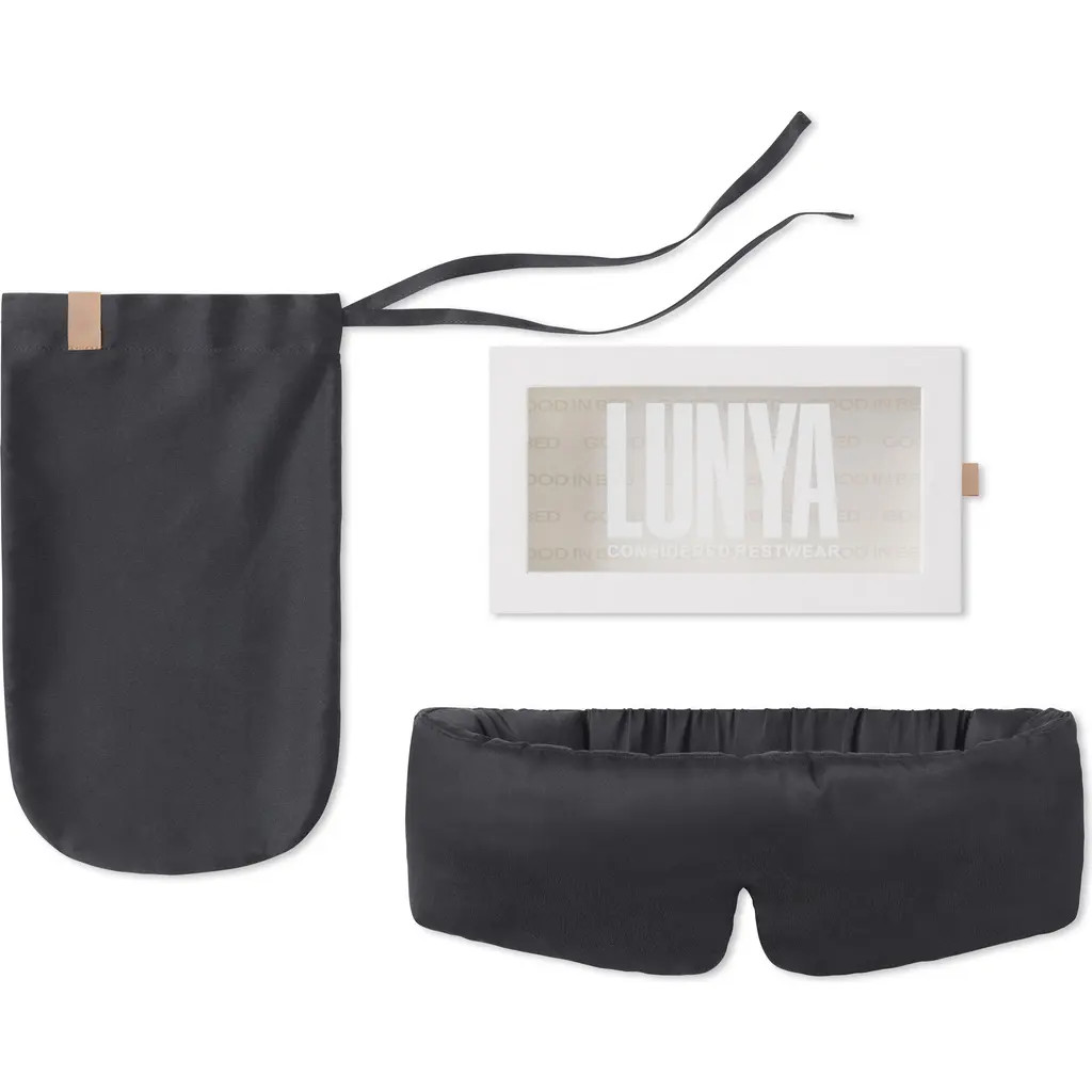 Lunya Washable Silk Weighted Sleep Mask in Meditative Grey at Nordstrom, Size Small | Nordstrom