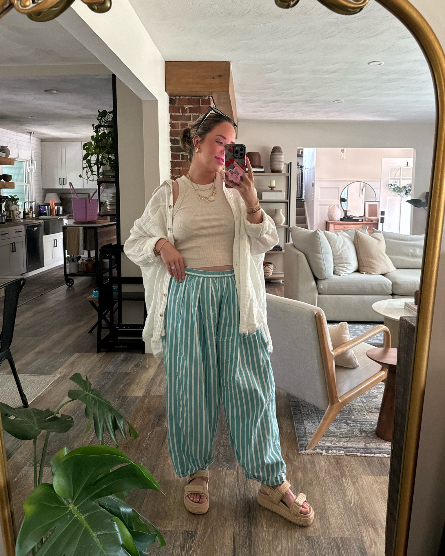 Fave pants from free people currently 🙌🏼 love these so much, wore throughout my pregnancy too!! In a size medium 🤍

Free people, wide leg pants, loose summer pants, striped bottoms, free people style 

#LTKShoeCrush #LTKFindsUnder100 #LTKSeasonal