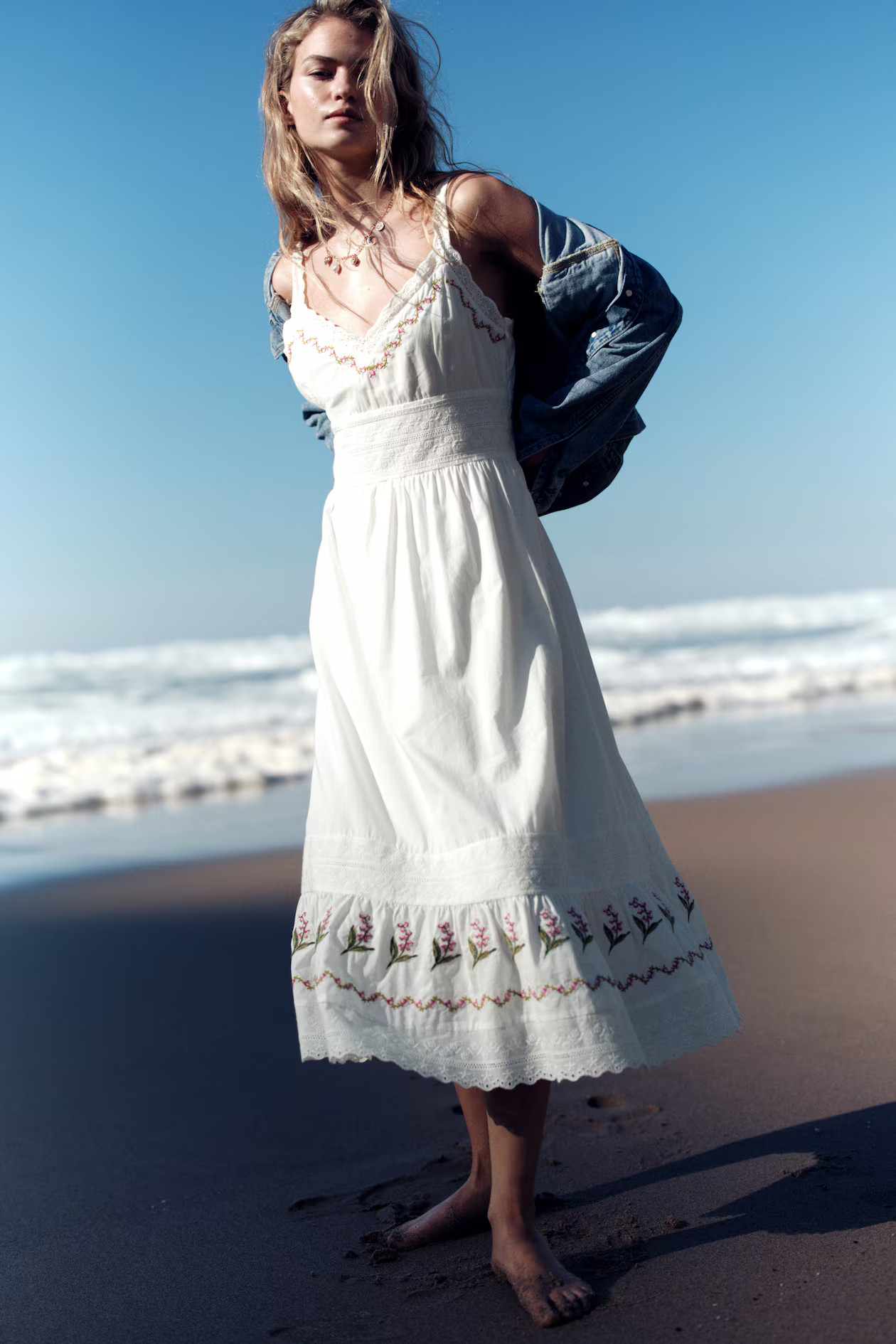 Embroidered Cotton Dress | H&M (US + CA)