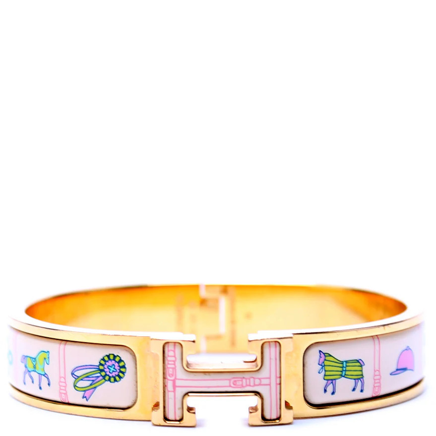 Clic Clac Narrow Printed Enamel | Keeks Designer Handbags