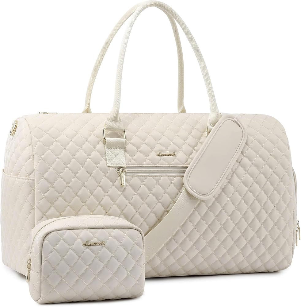 LOVEVOOK Travel Duffle Bag, Weekender Bag for Women with Toiletry Bag, Carry on Overnight Bag wit... | Amazon (US)