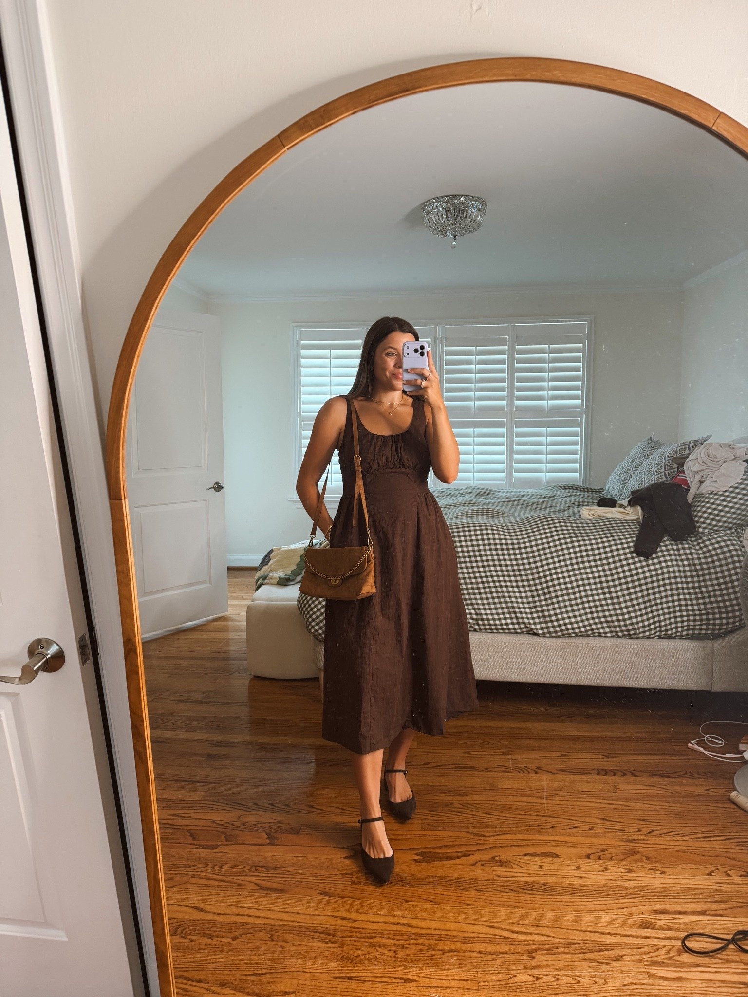 Wearing a M in this Target dress, a great summer to fall transition dress! Also a good option for family photos! #targetfinds