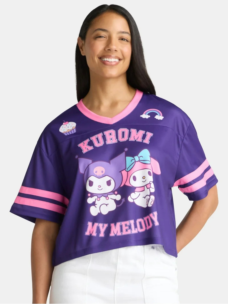 Sanrio Hello Kitty Women’s Graphic Football Skimmer Jersey, Sizes XXS-XXL | Walmart (US)