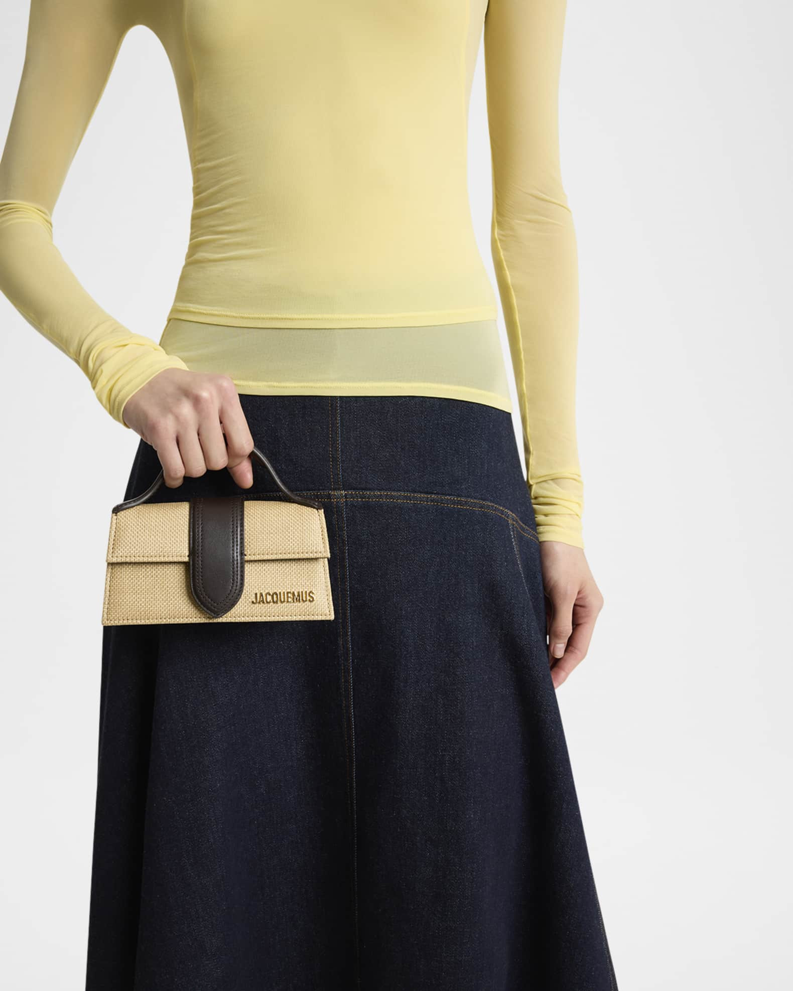 Le Bambino Woven Top-Handle Bag | Neiman Marcus