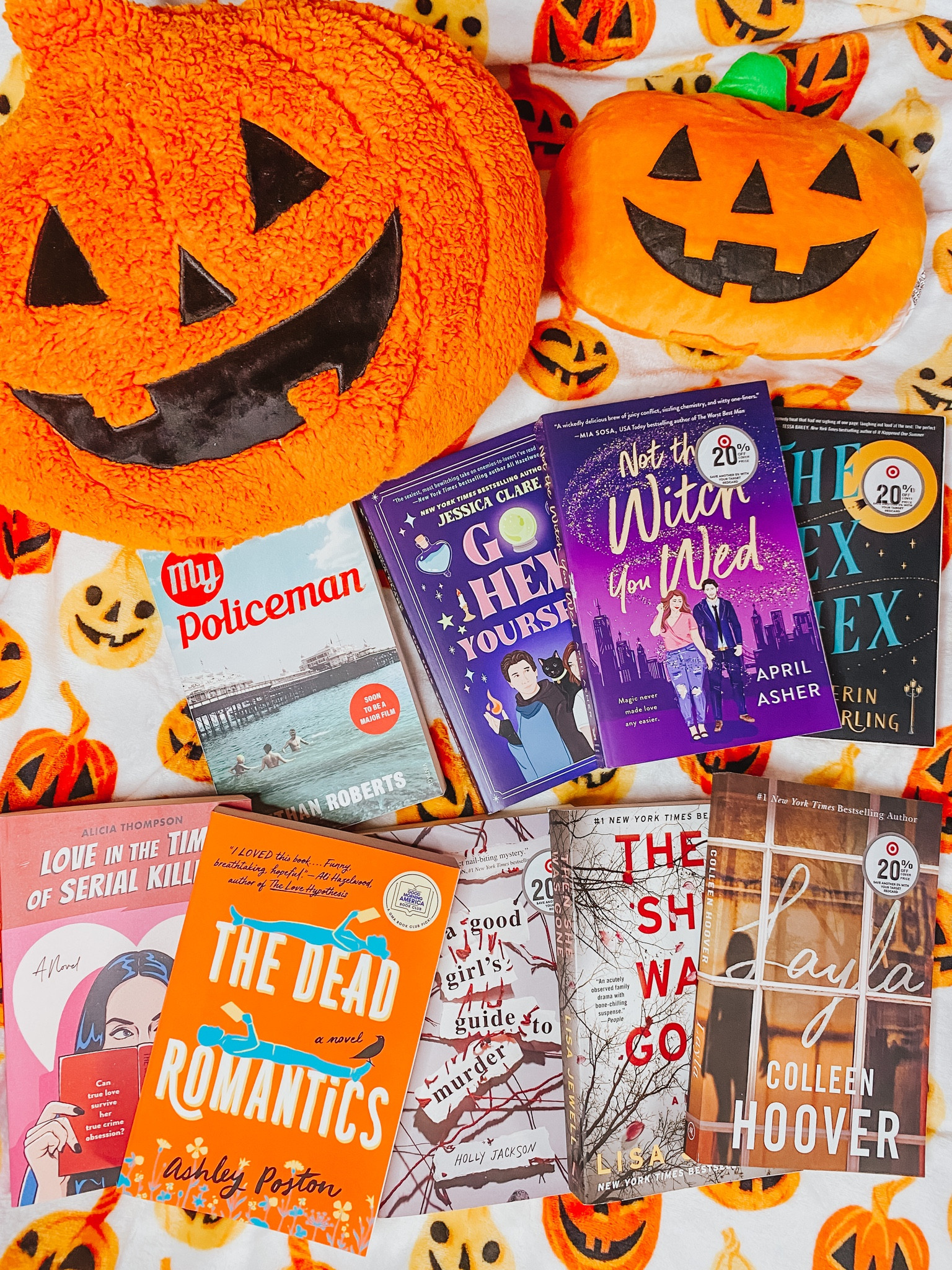 Fall & Witchy Hopefuls aka my October TBR List! 🍂📚I tried to add some spooky, cozy and witchy fall reads for the month. These all seem perfect for October. 🎃Last month I wasn’t in the mood for fall books but since I finished my summer TBR list it’s time to bring all these out. 📖 I think I nailed the perfect reading list for the month again. 😊 I’m excited & can’t wait to get through this.

📖Want To Read📖
👮🏻‍♀️My Policeman is on my TBR as I need to read it before I go watch the movie this month. I’m looking forward to this & hope it’s as good as everyone says. 🚔

🔪A Good Girls Guide to Murder is one that I’ve been excited to get to but have been waiting for fall to read it. It sounds intriguing & the series is hyped up that I want to see how good it is. 🔴

❌The Ex Hex sounded so fun when I heard about it last year. I know this year I had to pick it up & read it. Hope it again lives up to the hype & can’t wait for a cozy witch read. 🌙

👻The Dead Romantics sounded so cool and it was the first book I bought at Barnes & Noble in over a year so that is fun. I saw this all over Tiktok & Booktok hasn’t done me wrong yet. 🤍

🪦Love In The Time of Serial Killer another rec from Tiktok. The cover was what convinced me to get this. I love the premise of the story & sounds interesting. ❤️

🧹Not The Witch You Wed the cover caught my eye in Target & it sounded cool & something I would read. I’m looking forward to this one the most and can’t wait! 🧙🏻‍♀️

🔮Go Hex Yourself is another witchy read. I was just in the mood for a lot of romcom witch books. I just picked what sounded interesting & this one made the cut. 💜

🩸Then She Was Gone is a mystery thriller to add to the mix after all the romance books. This sounds interesting & I got a comment in my book shopping video that I should have picked it up so I went back & bought it. 😳

🟤Layla sounded so cool and I loved Verity so much so hope this is similar. I don’t know but I think it seemed interesting. I ended my TBR with another thriller mystery which is perfect. 🤎

What type of book are you reading in October? 🤔