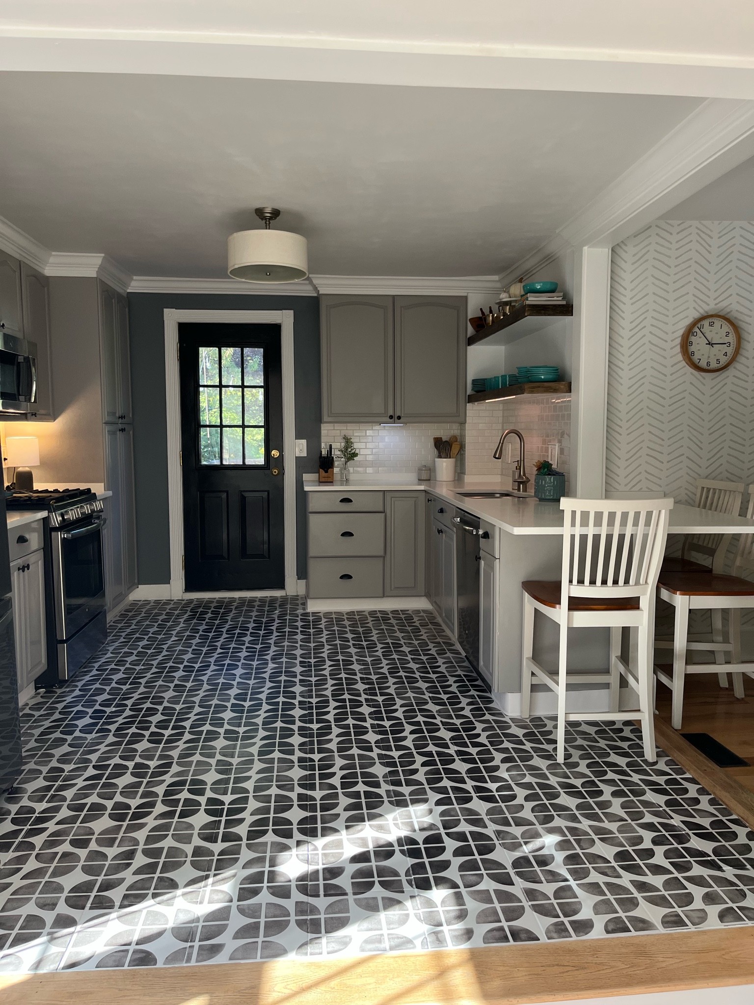 DIY stenciled kitchen floor

#LTKhome #LTKSeasonal #LTKunder100